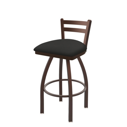 411 Jackie Low Back Swivel Stool With Bronze Finish And Canter Iron Seat
