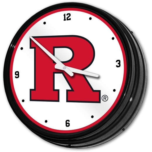 Rutgers Scarlet Knights: Retro Lighted Wall Clock