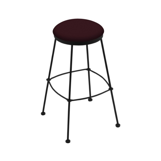 3030 Stationary Stool With Black Wrinkle Finish And Canter Bordeaux Seatproduct Variation: 25 Inch Counter Stool