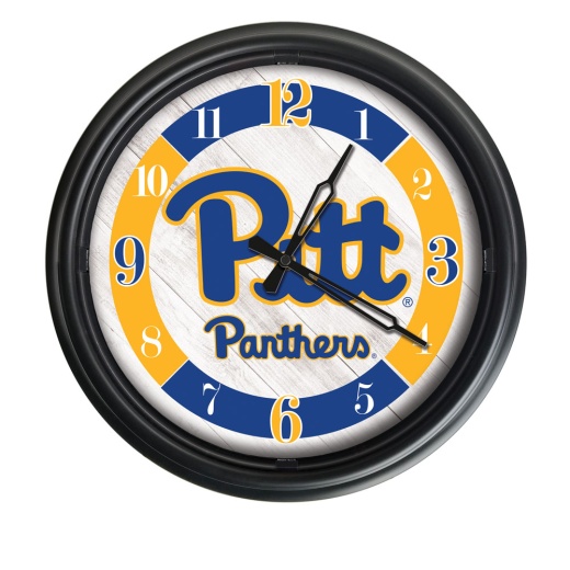 University Of Pittsburgh Indoor/Outdoor Led Wall Clock By Holland Bar Stool Co