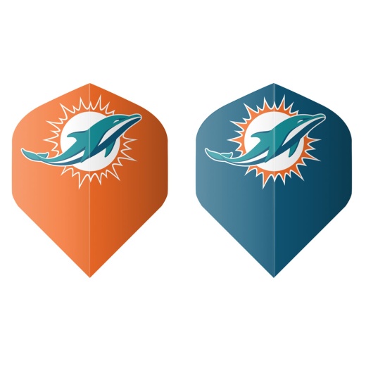 Miami Dolphins Fan's Choice 10Ctpk Dart Flights