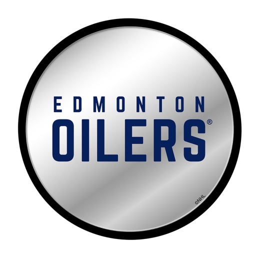Edmonton Oilers: Secondary Logo Modern Disc Mirrored Wall Sign