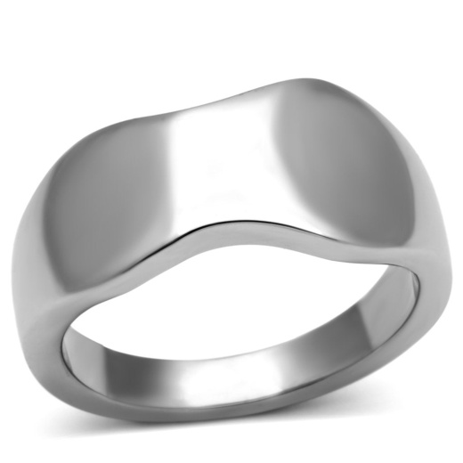 Tk618 - High Polished Stainless Steel Ring With No Stone