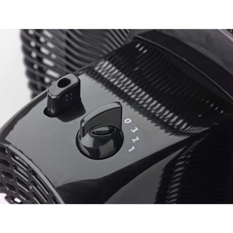 18" Adjustable Elegance & Performance Oscillating Pedestal Fan 3-Speeds - Black