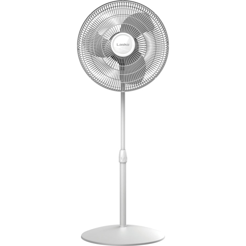 16" Oscillating Compact Stand Fan, 3-Speeds - White