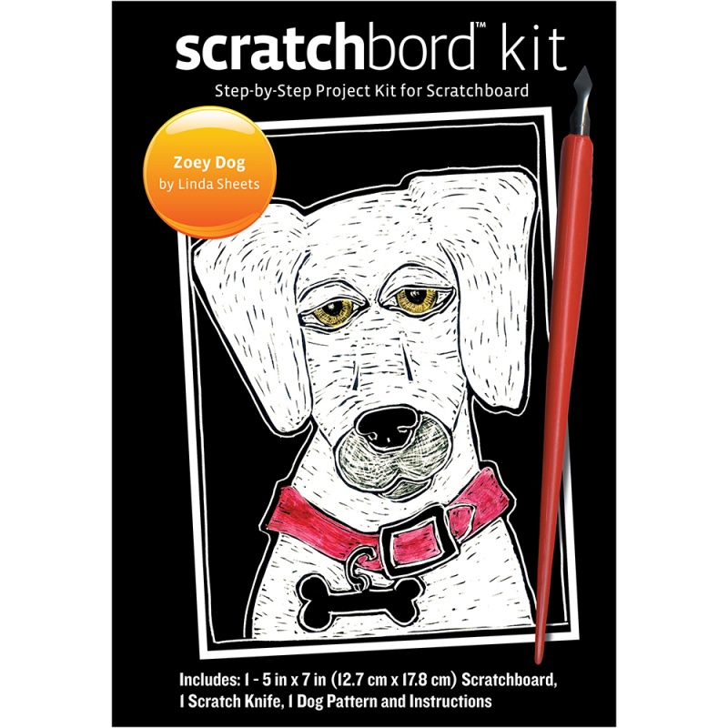 Scratchbord Project Kit: Zoey Dog