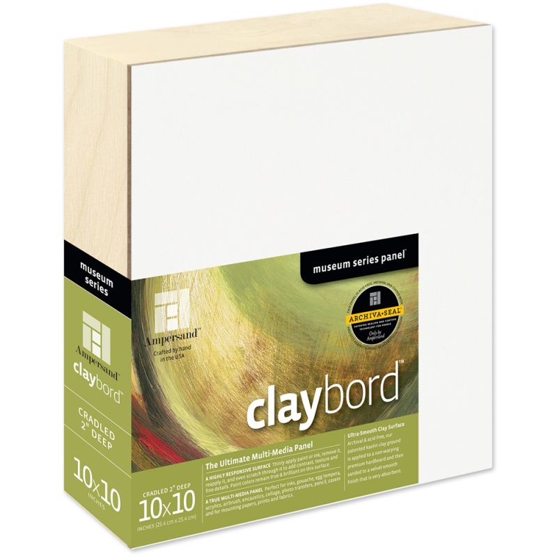 Claybord 2" DEEP Cradled 10x10