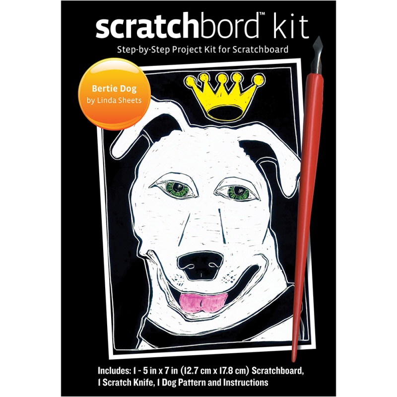 Scratchbord Kit - Bertie Dog