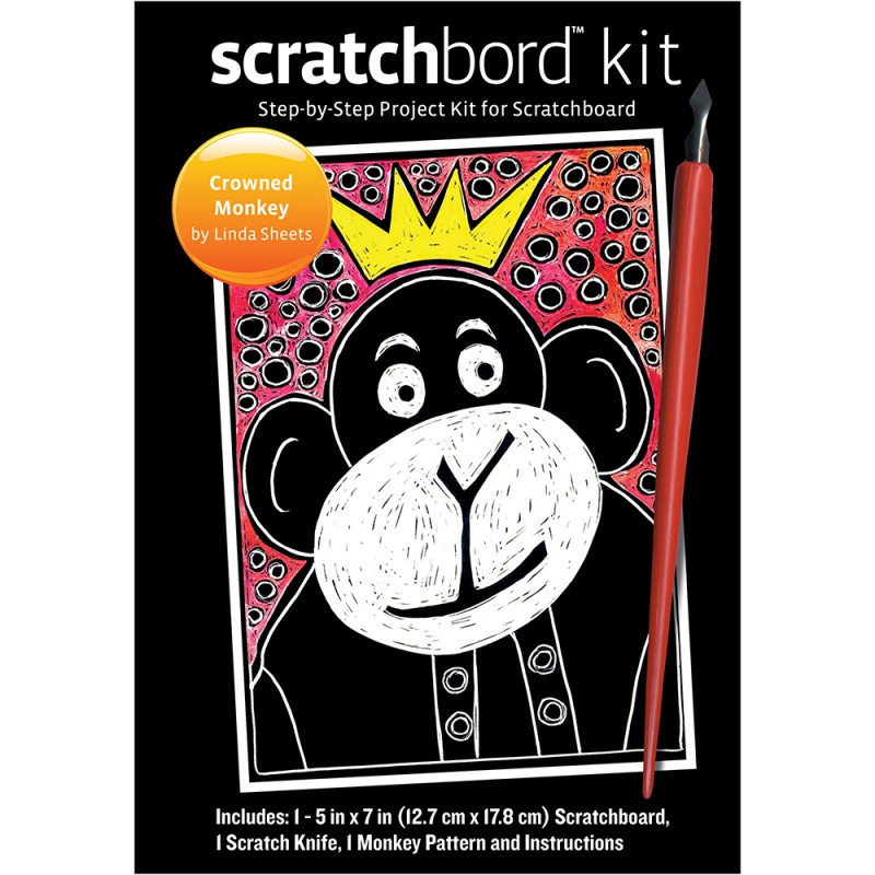 Scratchbord Kit - Crowned Monkey