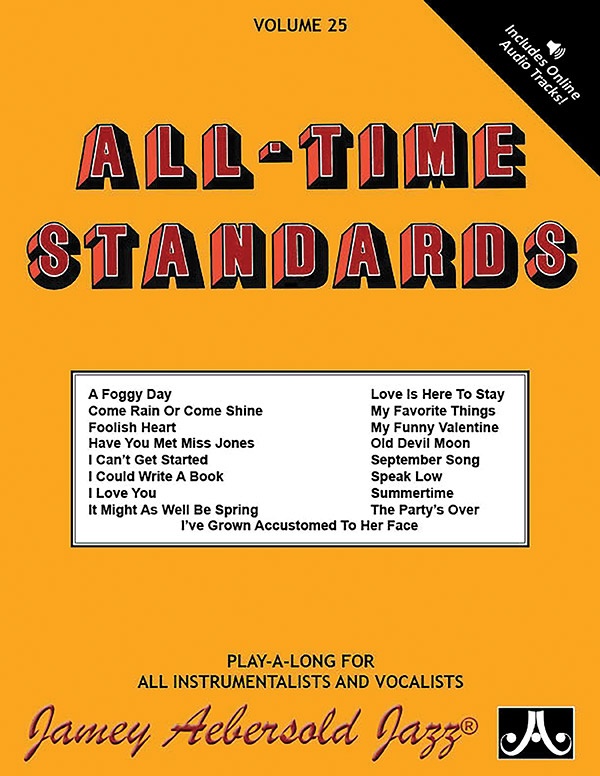Jamey Aebersold Jazz, Volume 25: All-Time Standards Book & 2 Cds