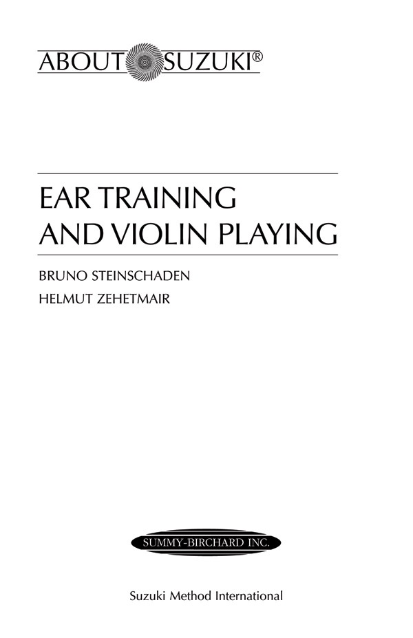 Ear Training And Violin Playing Book