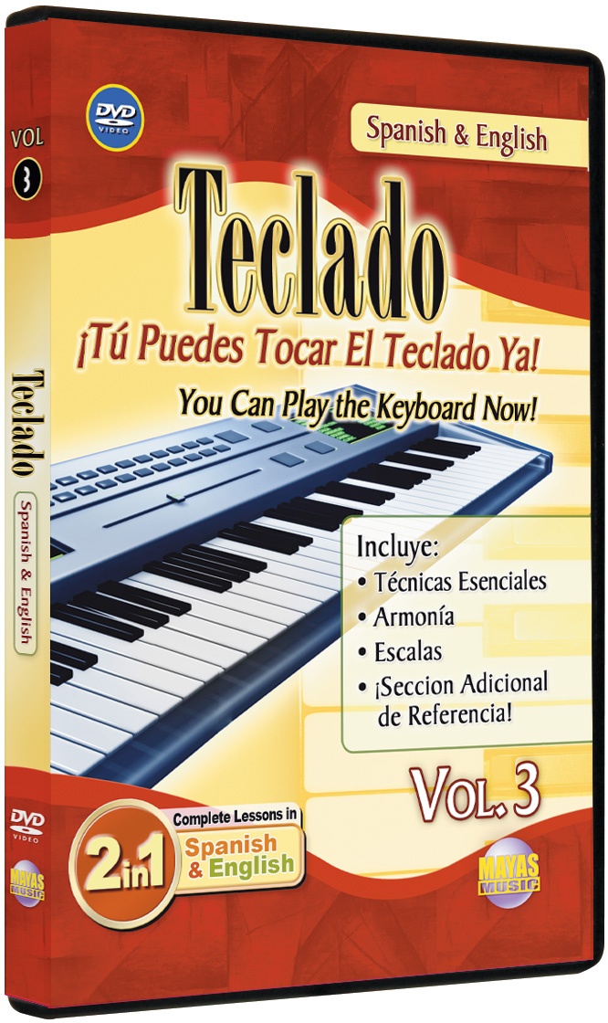 2 In 1 Bilingual: Teclado Vol. 3 ¡tú Puedes Tocar El Teclado Ya!; You Can Play The Keyboard Now! Dvd