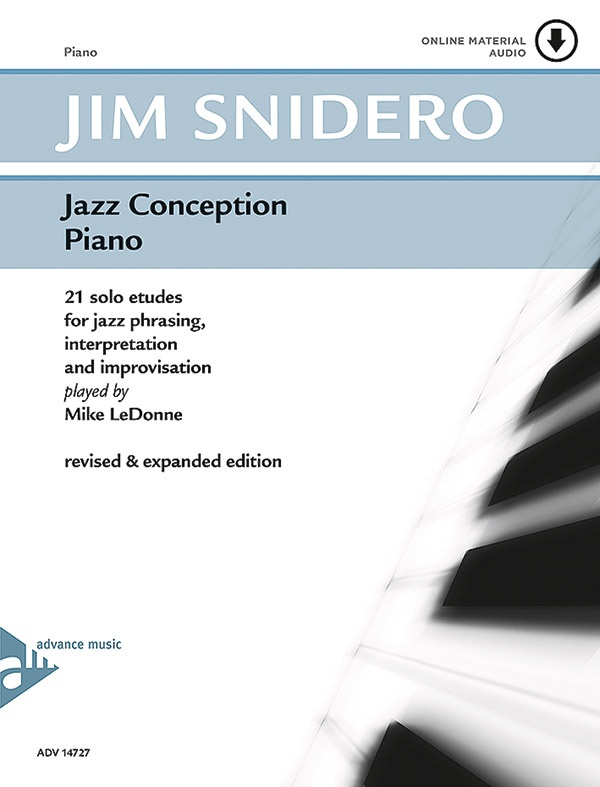Jazz Conception Piano 21 Solo Etudes For Jazz Phrasing, Interpretation And Improvisation Book & Mp3 Online Audio