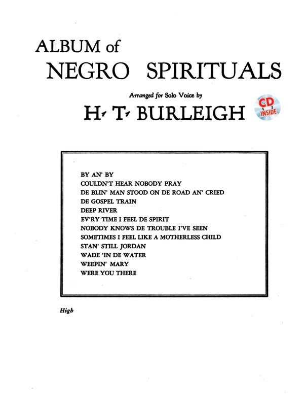 Album Of Negro Spirituals Book & Cd