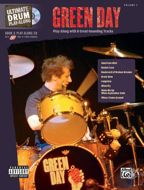 Ultimate Drum Play-Along: Green Day Play Along With 8 Great-Sounding Tracks Book & Cd