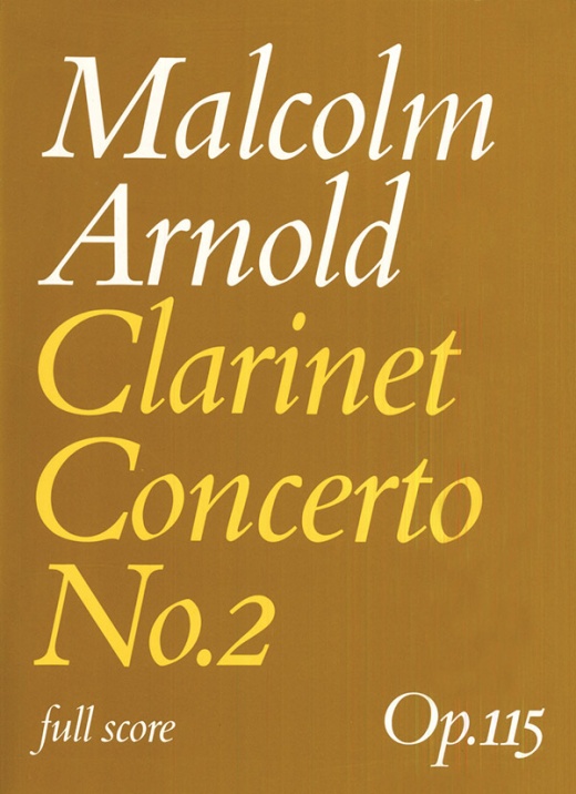 Clarinet Concerto No. 2 Full Score by Malcolm Arnold
