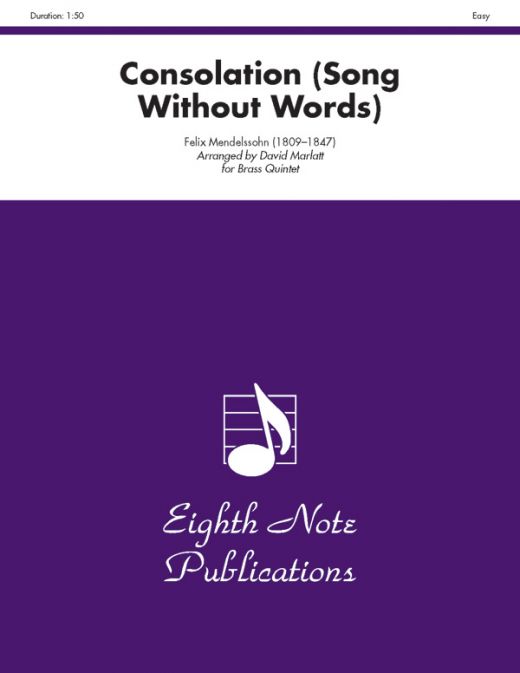 Consolation (Song Without Words) Score & Parts for Brass Quintet