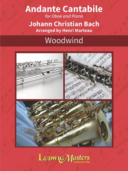 Andante Cantabile Book for Oboe and Piano by J.C. Bach