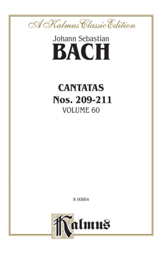Cantatas Nos. 209, 210, 210A, and 211 by J.S. Bach - Miniature Score