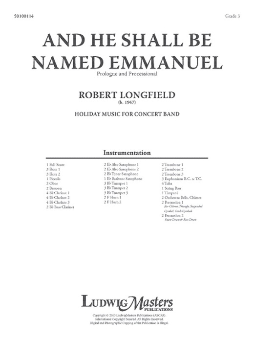 And He Shall Be Named Emmanuel Full Score