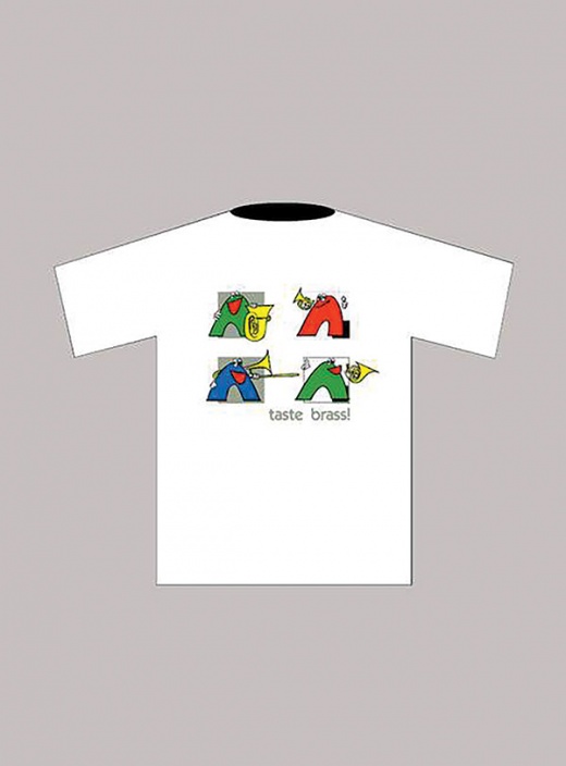 Taste Brass! T-Shirt: White (Medium)