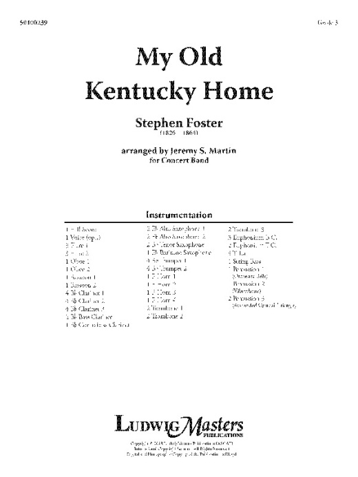 My Old Kentucky Home Full Score