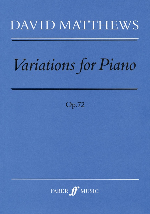 Variations for Piano Book by David Matthews