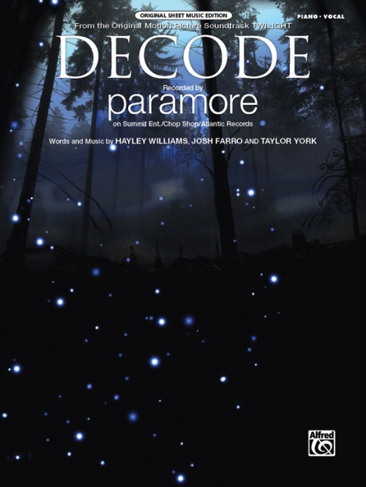 Decode Sheet Music from Twilight Movie by Paramore