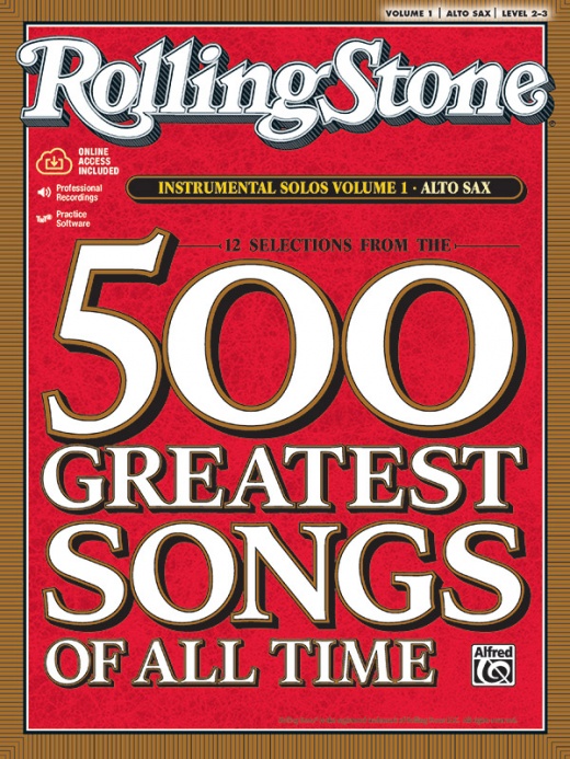 Rolling Stone Magazine's 500 Greatest Songs of All Time: Instrumental Solos, Volume 1 Book & Online Audio/Software for Alto Sax