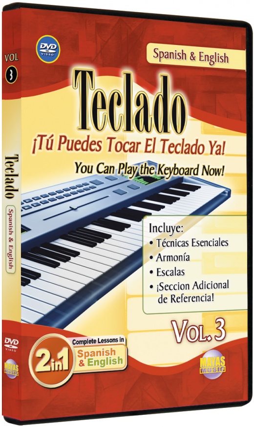 2 In 1 Bilingual: Teclado Vol. 3 ¡tú Puedes Tocar El Teclado Ya!; You Can Play The Keyboard Now! DVD