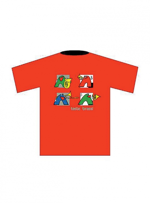 Taste Brass! T-Shirt: Red (Medium) - Advance Music Series