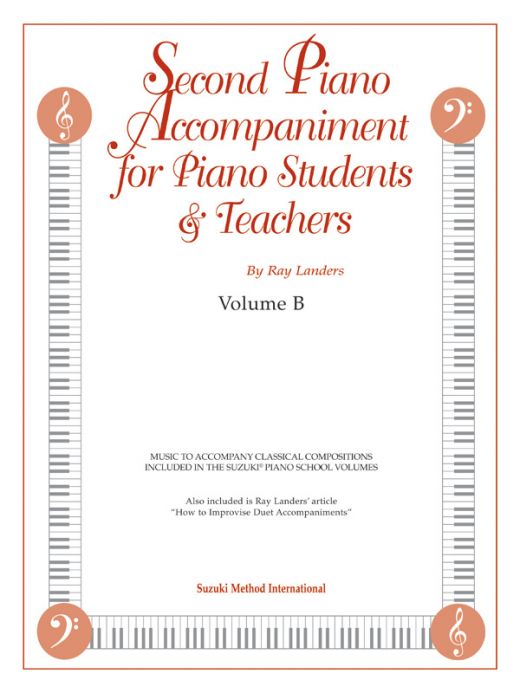 Second Piano Accompaniments, Volume B Music Book - Suzuki Piano School Core Materials