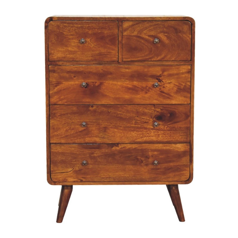 2 Over 3 Curved Chestnut Chest