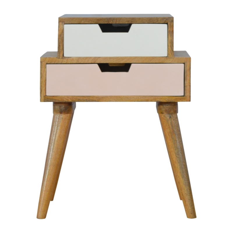 Blush Pink And White Multi Nightstand