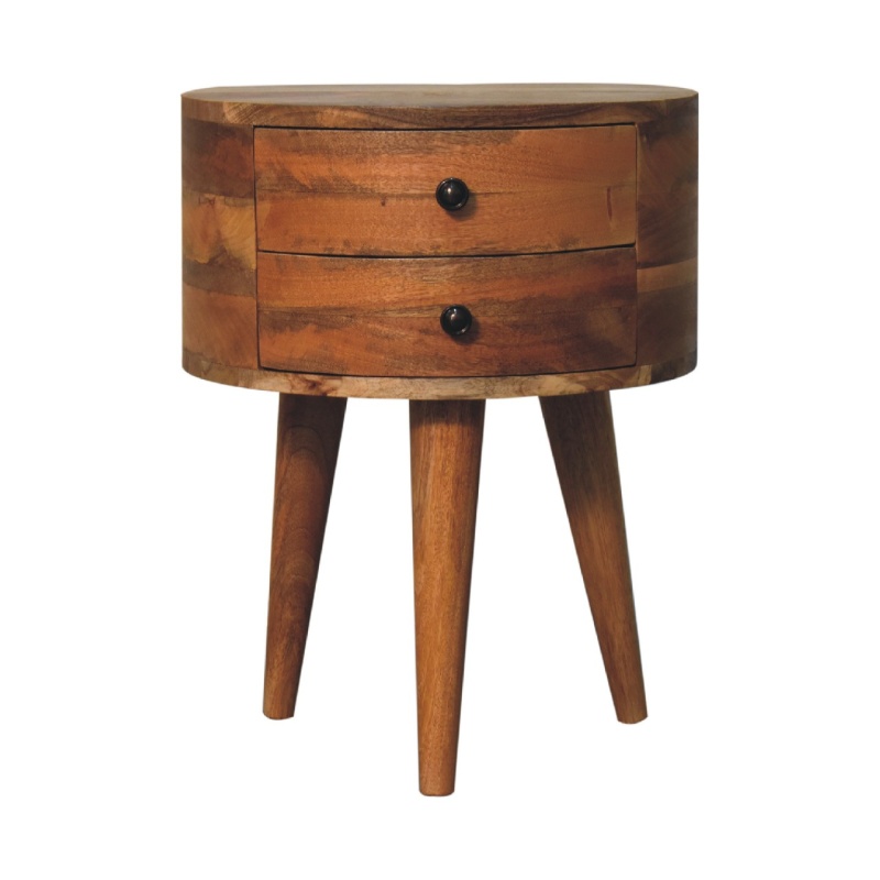 Odyssey Oak-Ish Tripod Nightstand