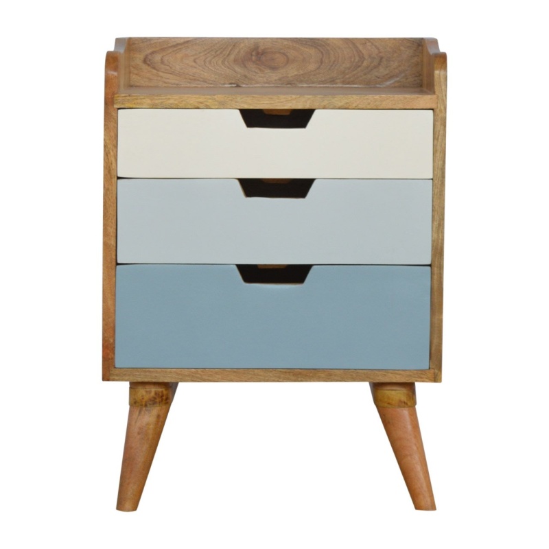 Blue And White Gradient Nightstand