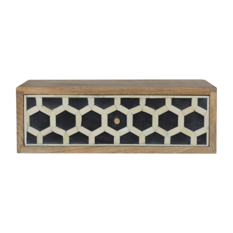 Wall Mounted Bone Inlay Nightstand
