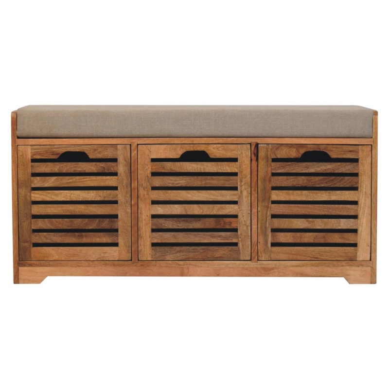 Shutter Oak-Ish Shoe Bench
