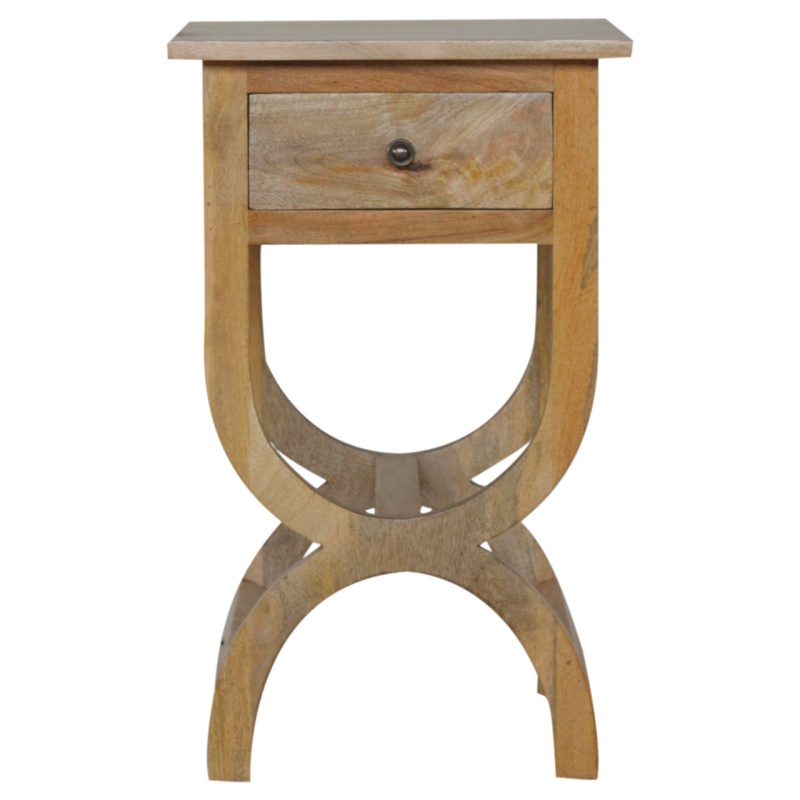 Oak-Ish Serpentine Nightstand