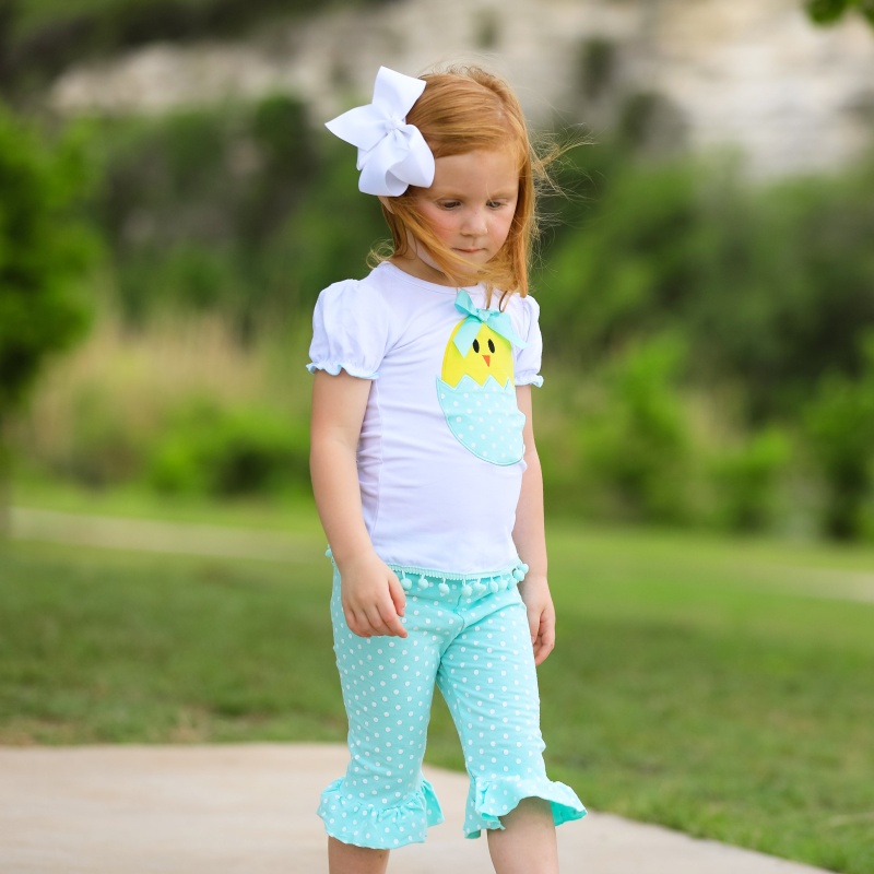 Al Limited Baby Toddler Big Girls Easter Chick Egg Top And Pants Outfit Set
