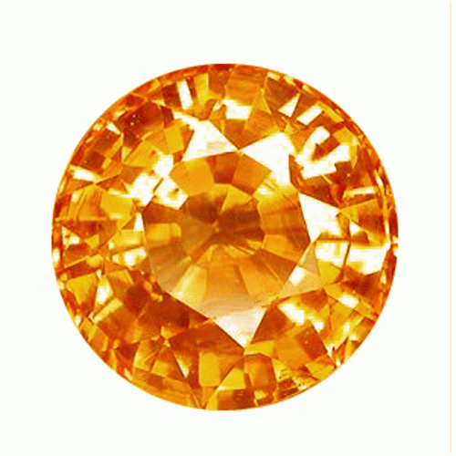 1 Mm Round Orange Sapphire In AAA Grade