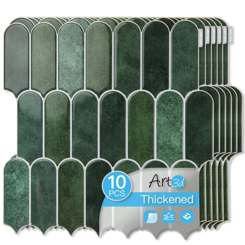 Art3d 12 X 12 Inch Heavy-Duty Peel And Stick Backsplash, Self-Adhesive Wall Tiles For Kitchen Bathroom Decor, 10-Pack