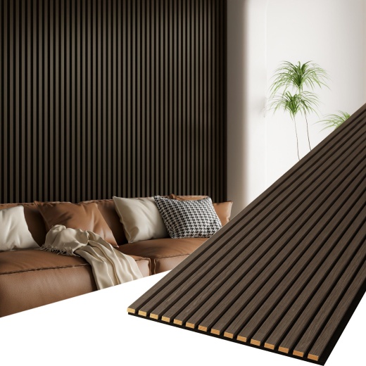 A31401aw-Art3d 24''X94.5'' Wood Slat Acoustic Wall Paneling For Interior And Ceiling Decor,Pack Of 2,American Walnut