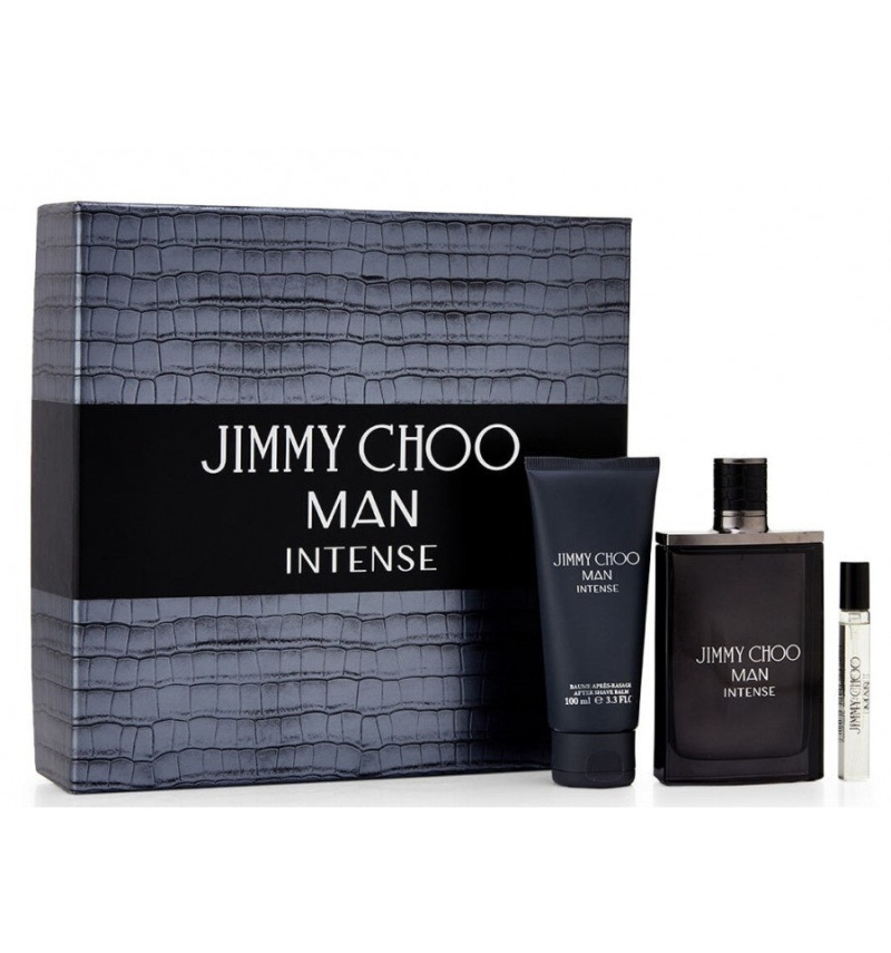 Jimmy Choo Man Intense 3.3Oz Edt & .25 Edt & 3.3 Aftershave Balm