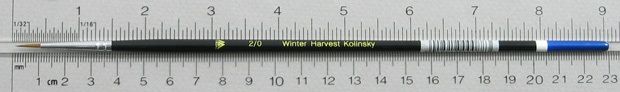 Winter Harvest Kolinsky Sable: Long Hair Round Size 2/0 Brush