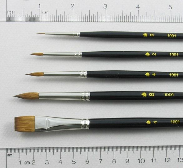Trinity Brush Introductory Set of 5 Kolinsky Sable Art Brushes