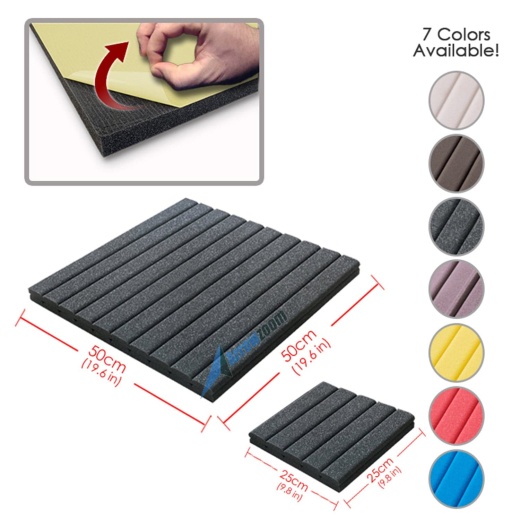 Buy 96 Pcs Bundle Wedge Adhesive Backed Tiles Acoustic Panels Sound ...