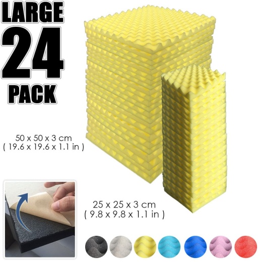 Arrowzoom Egg Crate Adhesive Backed Series Acoustic Foam - Solid Colors -  KK1219