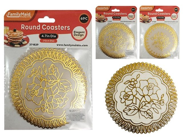 144 Pieces 6 Piece Round Coasters - Coasters & Trivets