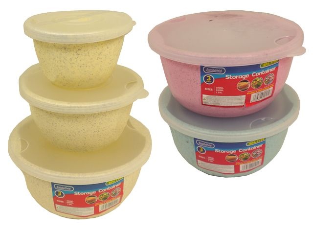 48 Pieces 3Pc Round Food Containers - Food Storage Containers